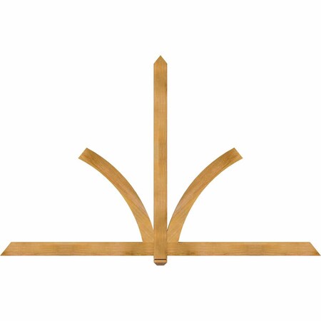 Ekena Millwork Redmond Rough Sawn Timber Gable Bracket, Western Red Cedar, 96"W x 60"H x 2"D x 4"F, 15/12 Pitch GBW096X60X0204RED00RWR